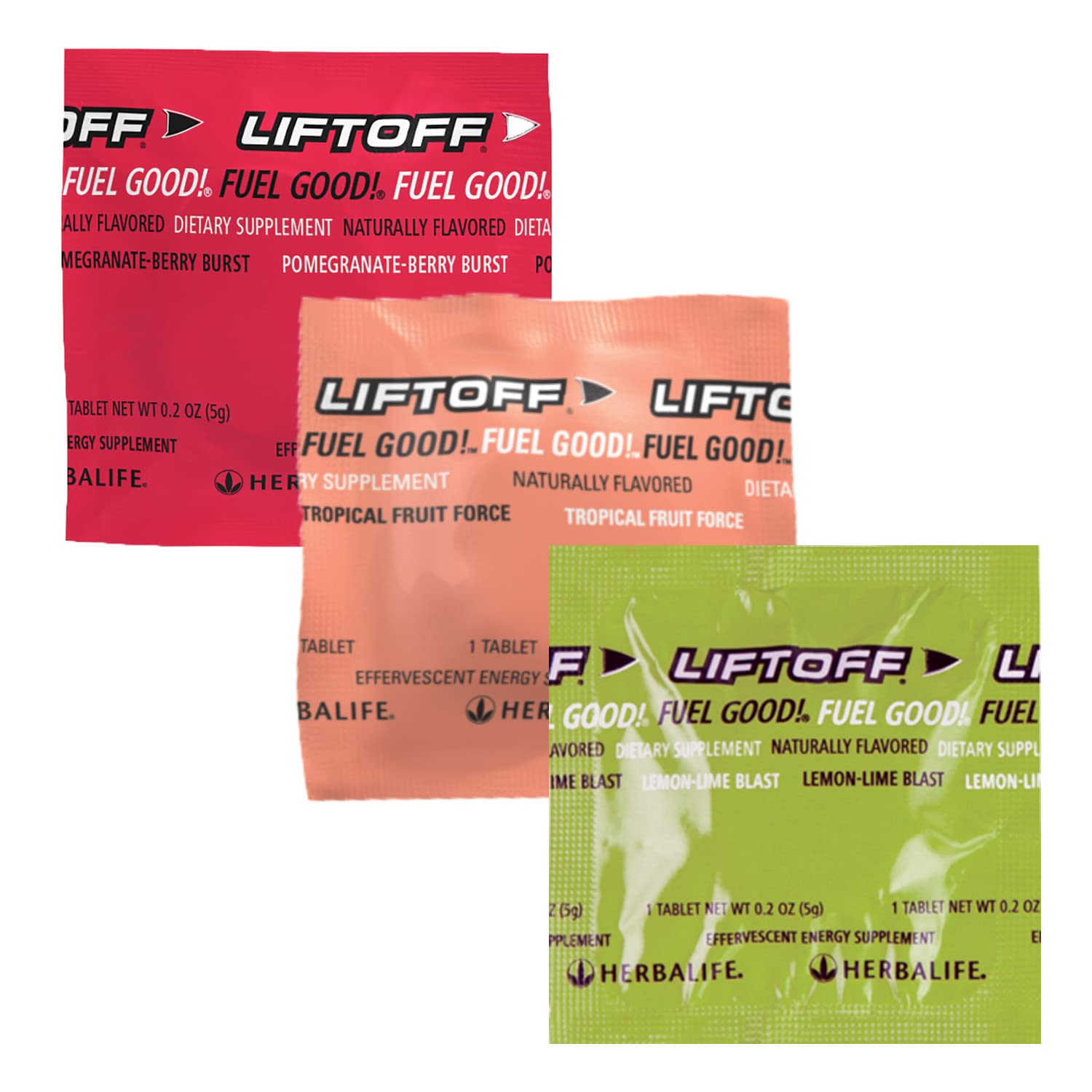 HERBALIFE LIFTOFF Combo de tabletas energéticas Granada y bayas Burst