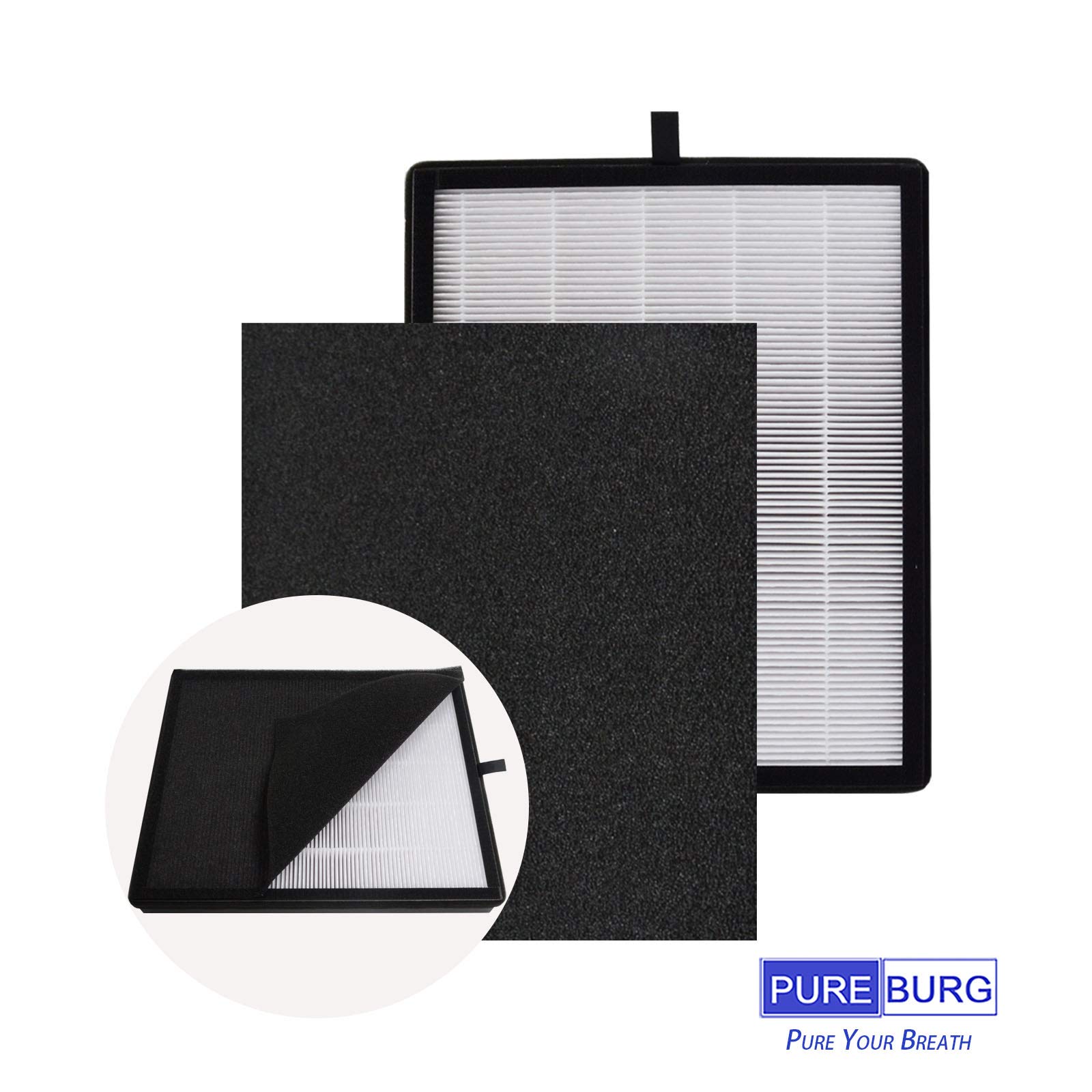 PUREBURG HEPA Ersatzfilter 4er-Pack - Kompatibel Mit Midea MFP-120i Luftreiniger