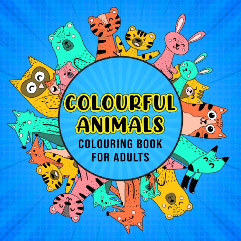Animals Colouring Book for Adults: Kawaii Colouring Book for Adults & Teenagers Mindfulness and Stress Relief