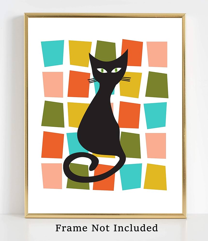 ビンテージ　MODERN GEOMETORIC ART PRINT Colorful Geometric Pattern 256