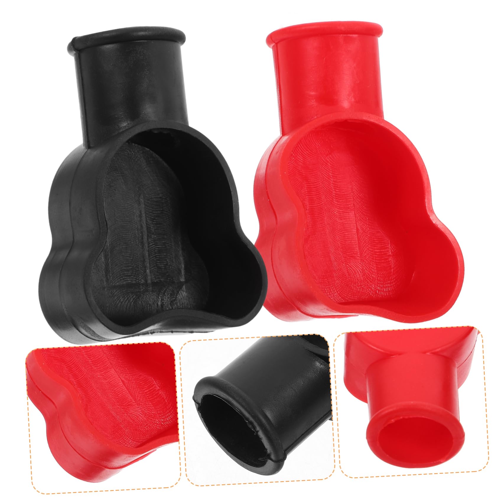 KICHOUSE 2pcs Battery Terminal Insulated Protector for Prevents Circuits High-Temperature Resistance Easy Installation Accessory