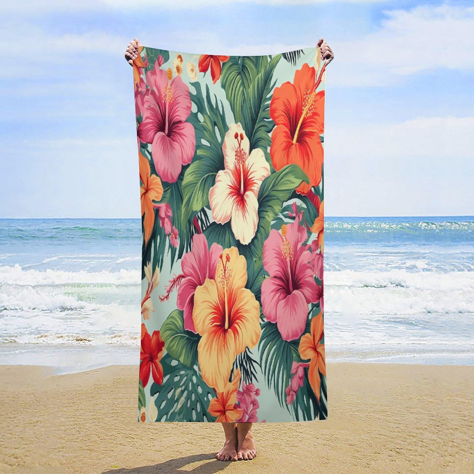 Amazon.com: MaSiledy Vintage Hibiscus Flowers Colorful Hawaiian