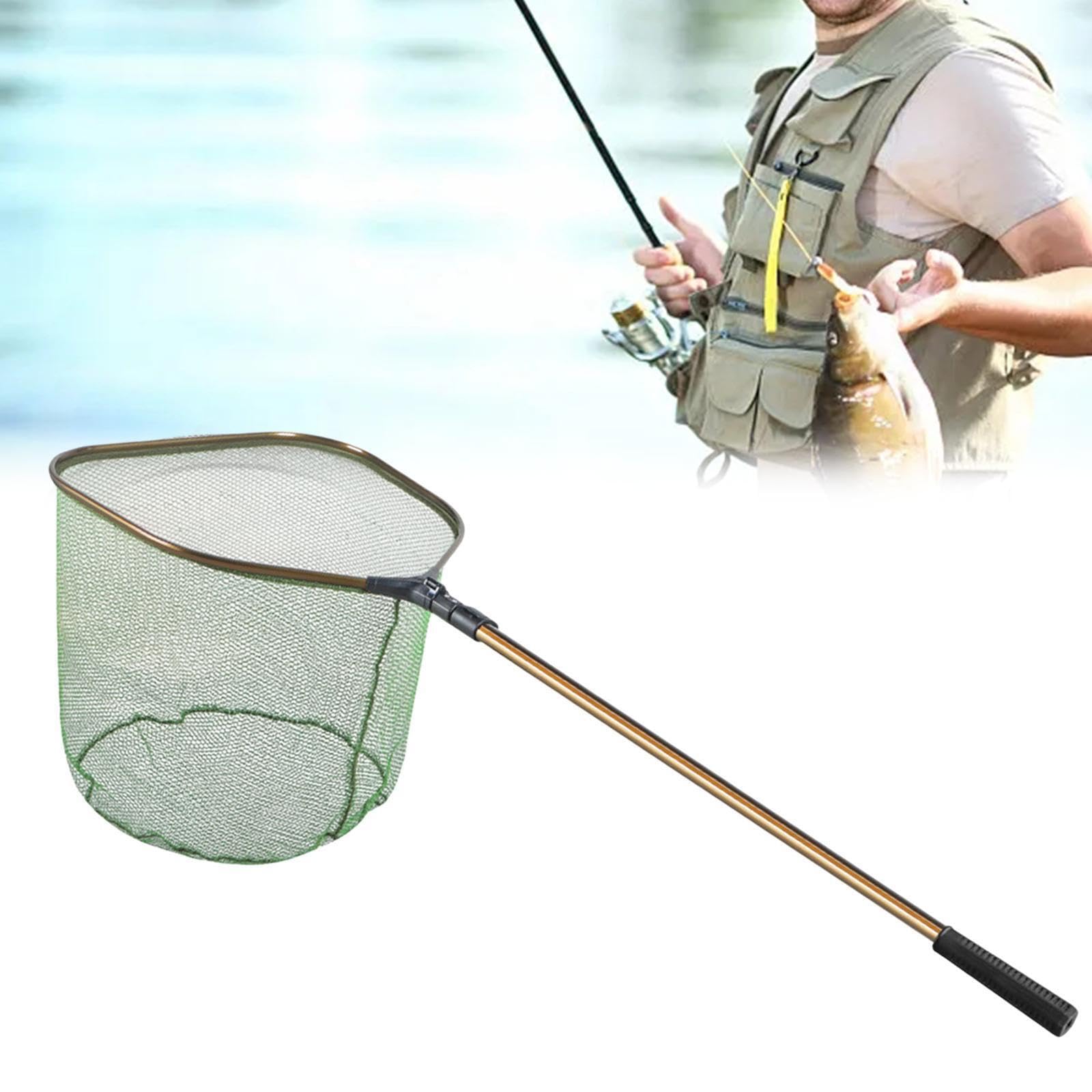 Rete da pesca Reti estensibili Retino da pesca Leggero per esterni | manico per gli appassionati di Cattura Rilascio Atterraggio