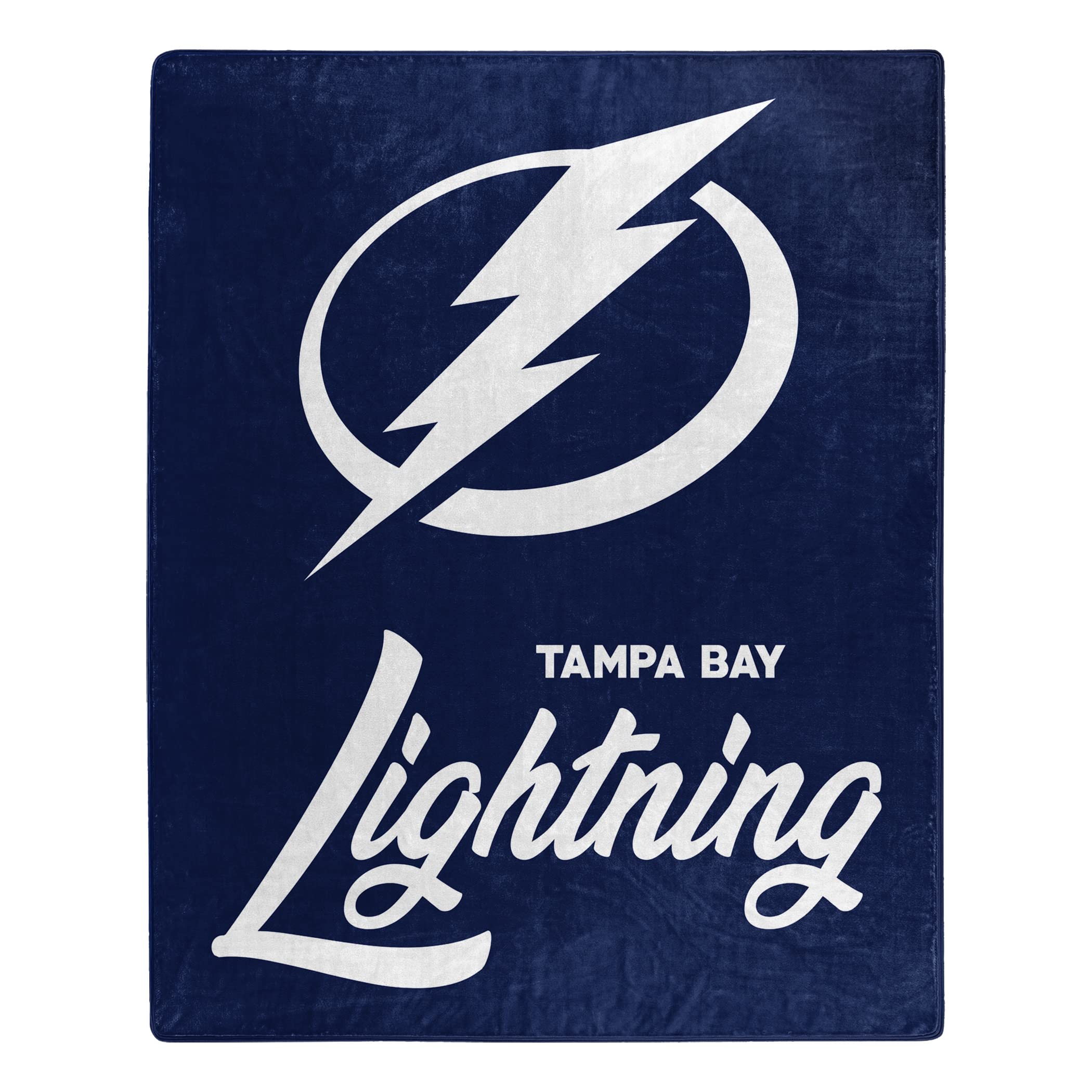 Northwest NHL Tampa Bay Lightning Unisex-Adult Raschel Throw Blanket, 50" x 60", Signature