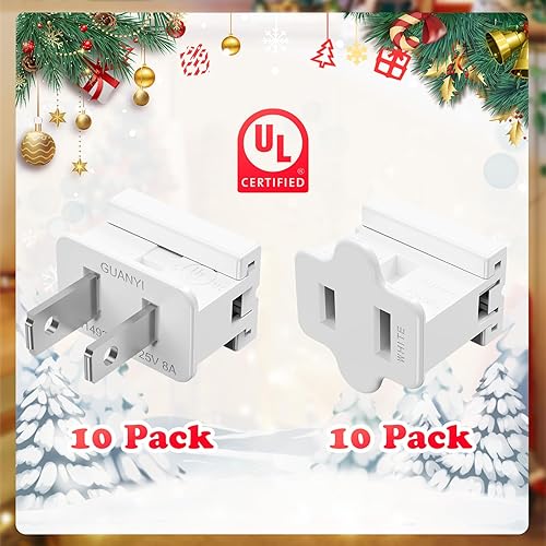 Miniatura 4 de Juego de enchufes deslizantes blancos de iluminación navideña, macho y hembra, enchufe de vampiro, enchufes Gilbert, tapones de cremallera, 20