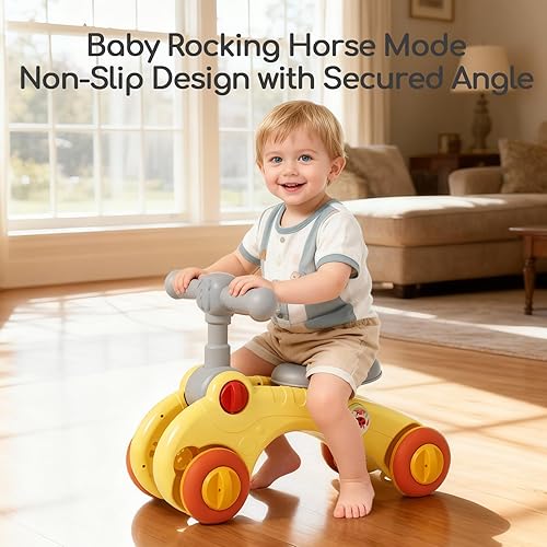 Miniatura 5 de 7 en 1 Baby Walk Gym Playmate con juguetes colgantes, juguete mecedora para bebé, tabla de equilibrio para niños