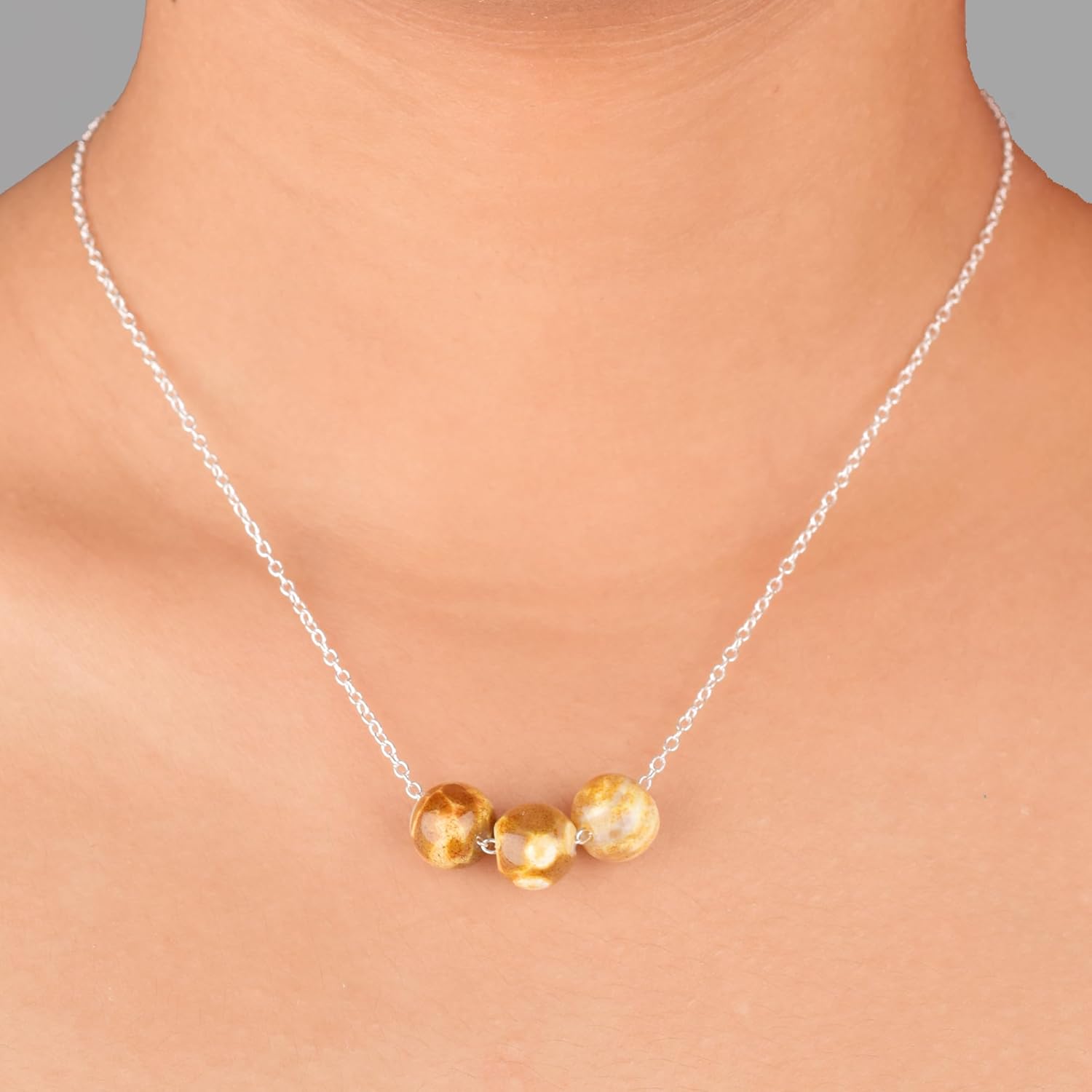 Dainty Bumble Bee Real Crystals Pendant Necklace, Protection Gemstone Necklace, Energy Healing Spiritual Crystals, Birthday, Gift for Women, Gemstone Jewelry 18 inch AAA+ Quality (Bumble Bee) - Image 6