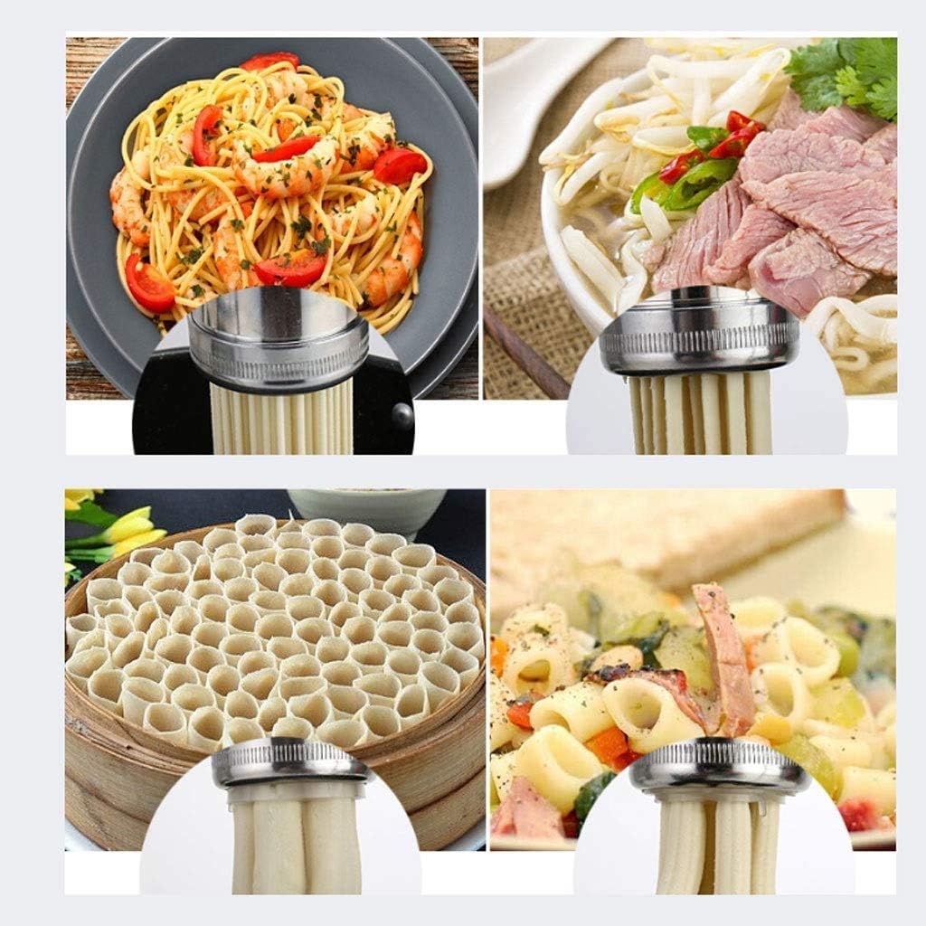 Homemade Pasta Maker, Stainless Steel Vermicelli Spaghetti Maker Manual Macaroni Pasta Machine with 7 Noodle Mould Linguine Maker for Home Commercial.