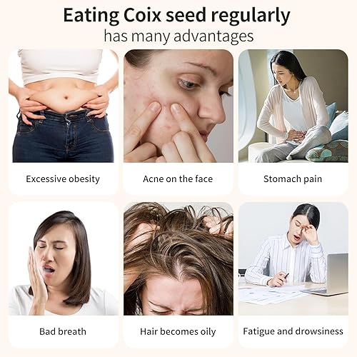 Miniatura 7 de Job's Tears - Semilla de coix 18 oz/500 g – Cebada perlada natural, ideal para té, bebidas, gachas de avena y sopa, sin gluten, sin aditivos