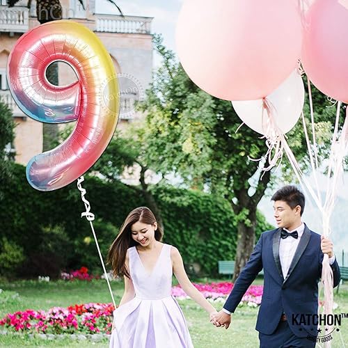 Miniatura 1560 de KatchOn, Globo dorado gigante del número 8 de 40 pulgadas, globo dorado del número 8 para decoraciones de cumpleaños de 8 años para niñas