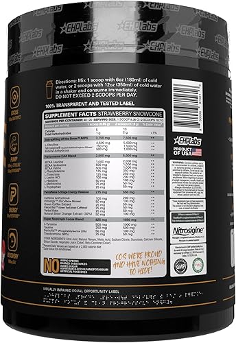 Vista 8 de EHP Labs Pride - Suplemento energético en polvo para antes del entrenamiento, preentrenamiento sin azúcar para hombres y mujeres, bebida energética