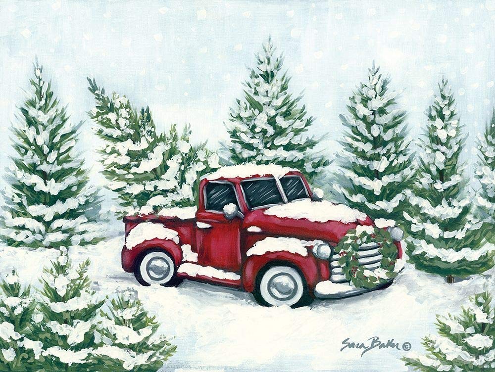 Posterazzi PDXBAKE116ASMALL Tree Farm Tradition Sara Baker plakat nadruk, 60 x 45, wielokolorowy