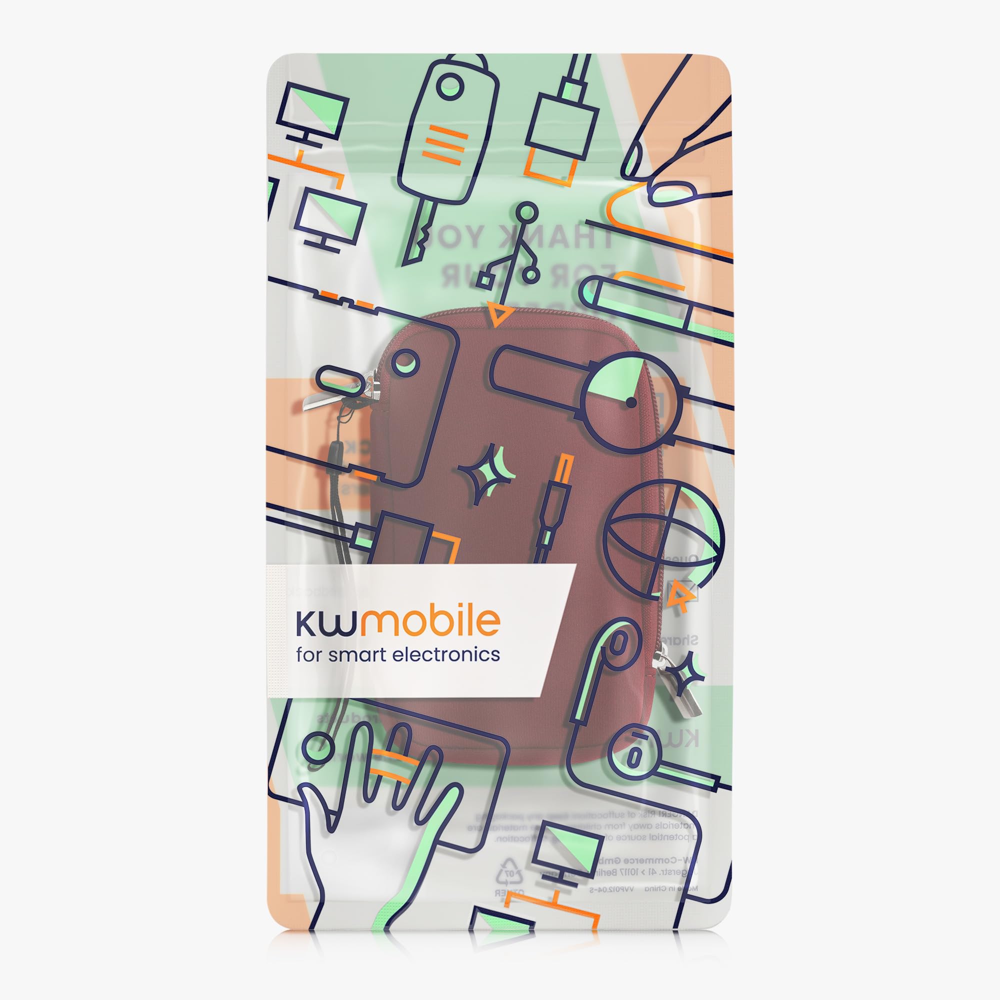 kwmobile Funda Compatible con Consola Nintendo 3DS XL - Estuche de Neopreno con Cremallera - en Burdeos