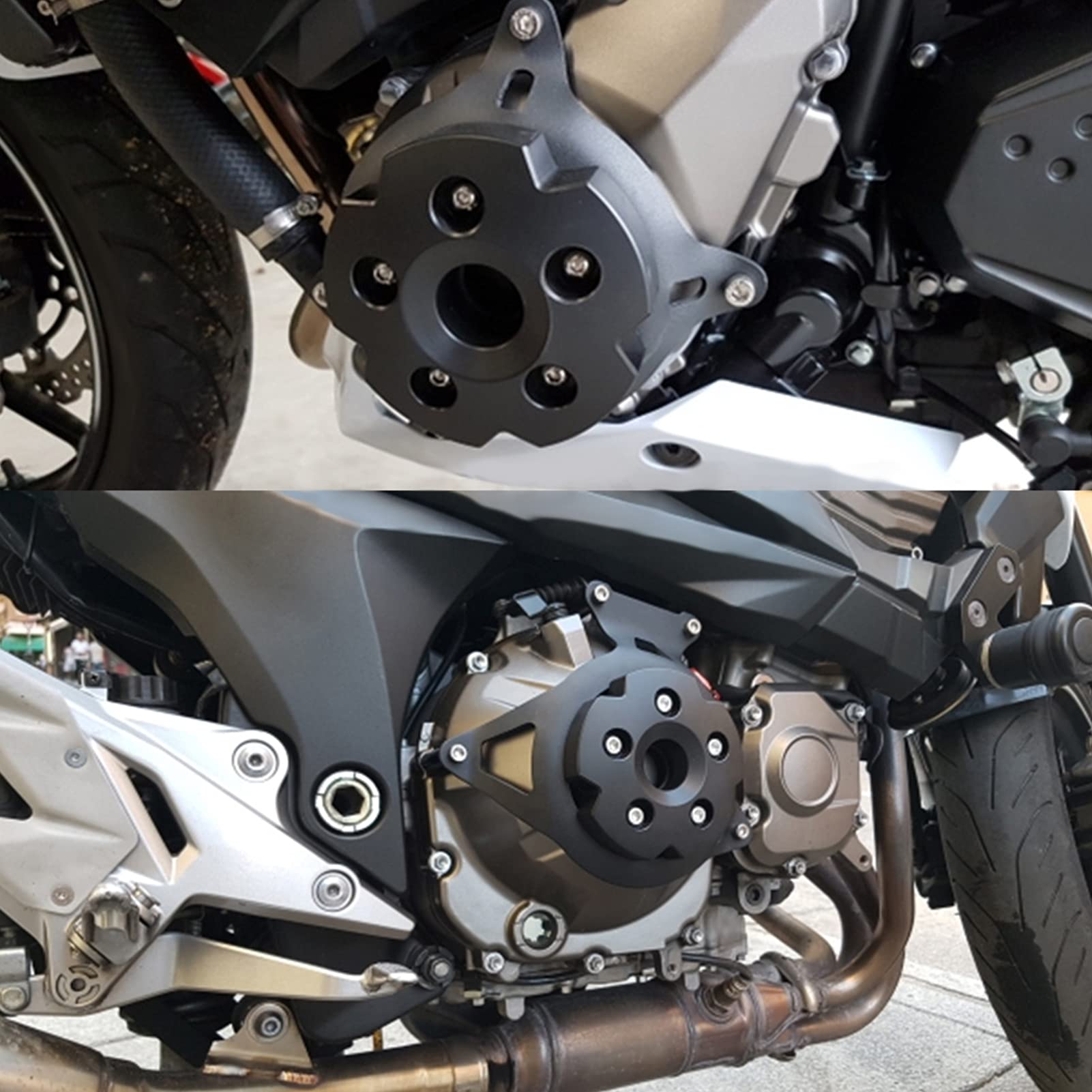 Sostituzione copertura motore moto per Z750 Z800 ZR750 ZR800 2013-2017, protezione motore moto, protezione motore in metallo di alta qualità con design alla moda, leggero e