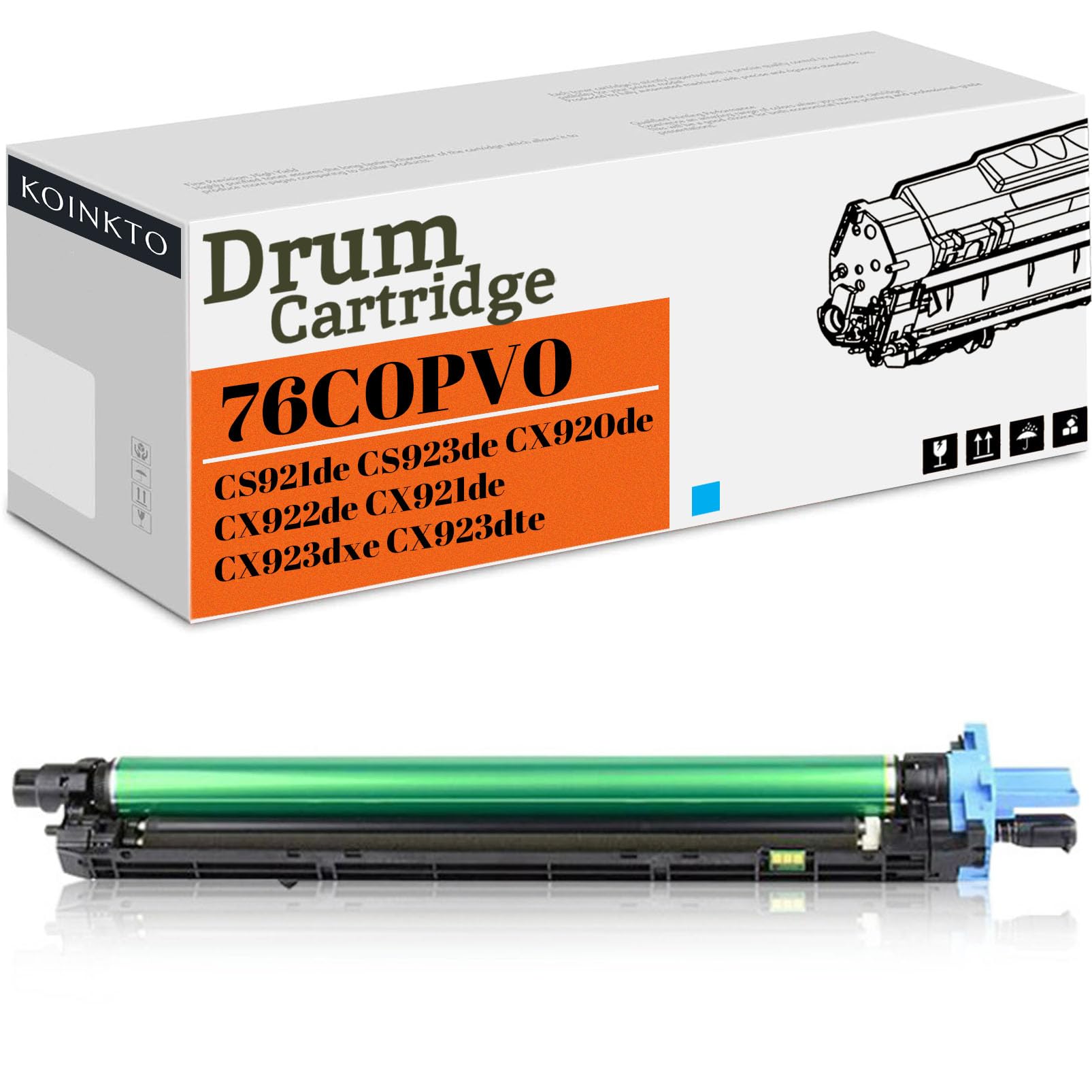 Compatibile con unità fotoconduttore Lexmark 76C0PK0 76C0PV0 per unità tamburo stampante CS921de CS923de CX921de CX922de CX923dte CX924dte (confezione da 1 ciano)