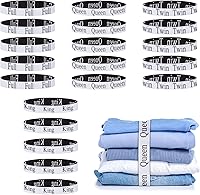 Vista 9 de 4 correas ajustables entrecruzadas para sábana bajera (4 unidades, color negro)