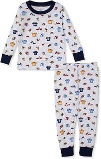Baby Boys Infant Football Fever Print Pajamas Set