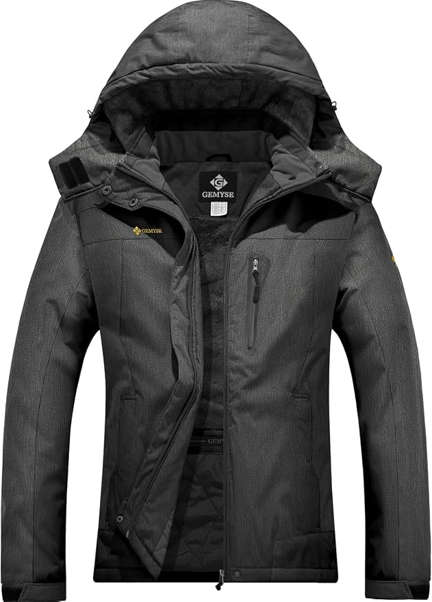 Veste de Ski Imperméable Léger Coupe-vent avec Capuche - Rose