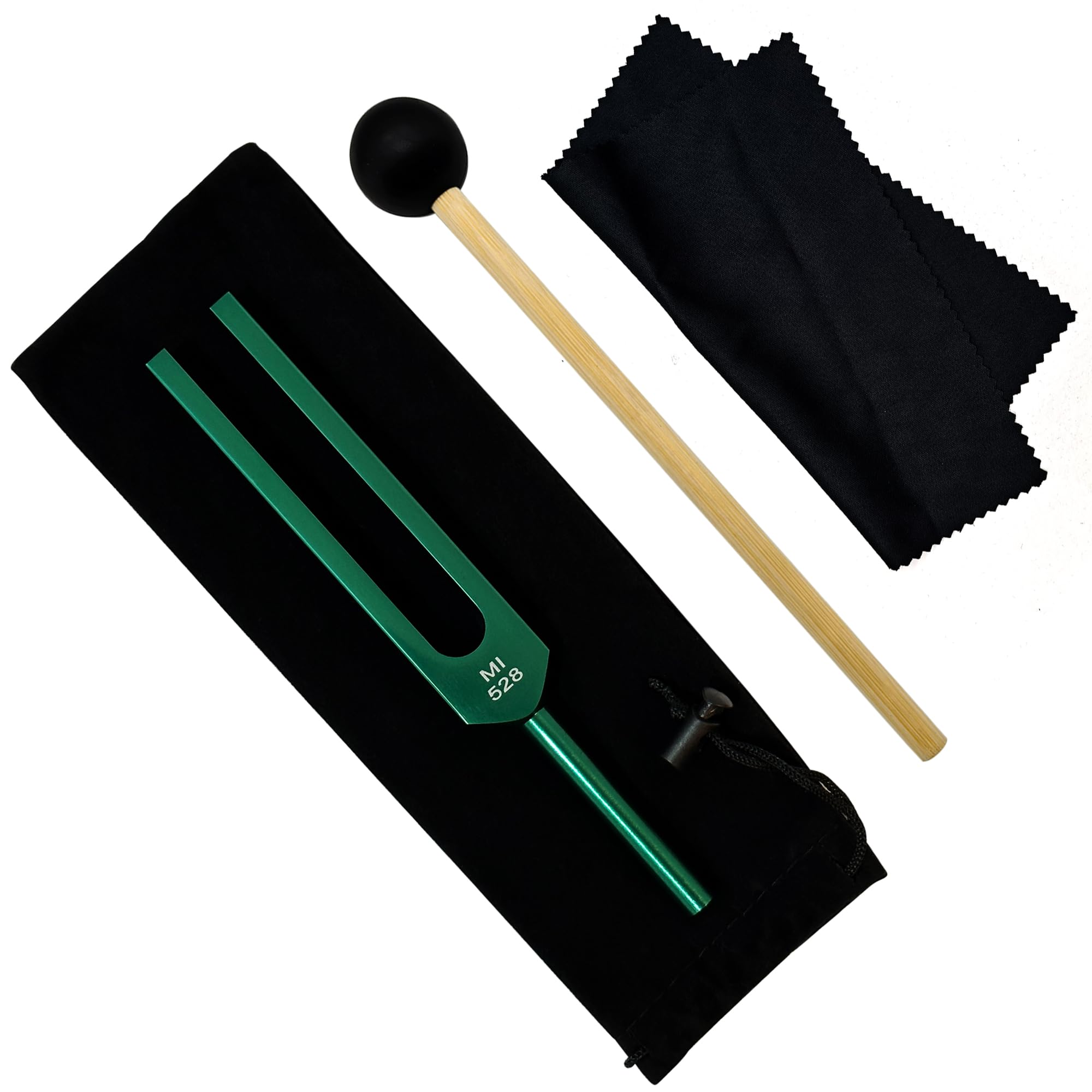 MI528 Hz Tuning Fork Set 528 Hz Tuning Forks Chakra for DNA Repair Healing Tuning Forks Medical Sound Healing Tuning Fork Stress Relief Gift for Women (Green)
