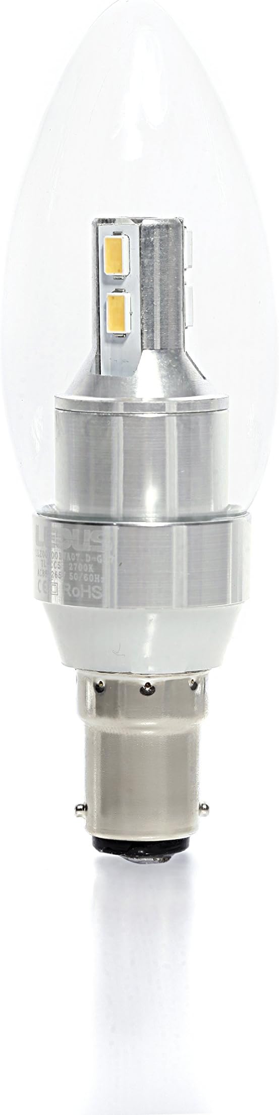 E14/B22/B15 Pack of 5 3W LED Candle Light Bulb (25W Halogen Equivalent) premium quality warm white lamp with 3 YEARS WARRANTY [Energy Class A]