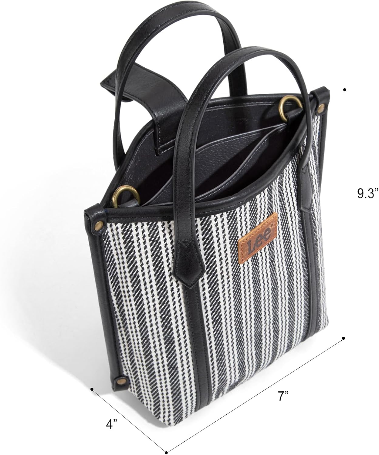 Montana West x Lee Small Tote Bag for Women Work, Stripe Crossbody Bag Top-handle Handbags - Image 3