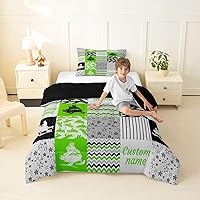 Vista 81 de Erosebridal Juego de ropa de cama personalizado con diseño de carrera de barril, colcha occidental a cuadros, juego de edredón con estrellas