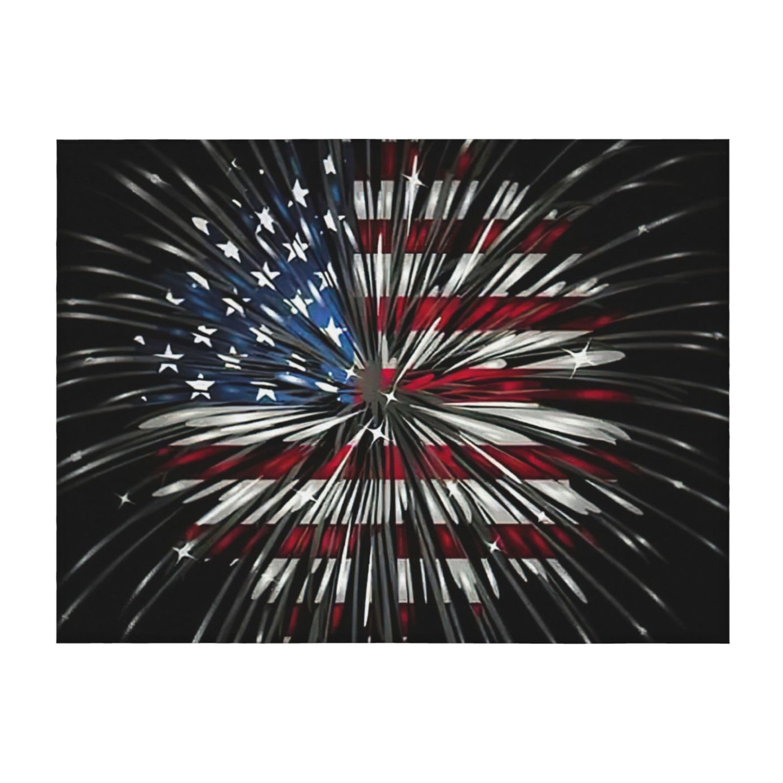 Couverture de lit légère microfibre imprimé drapeau américain toutes tailles