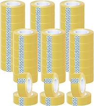 Clear Adhesive Tape, 19mm x 33mt, Pack of 48 Rolls, General Purpose Adhesive Tape for Paper and Cardboard