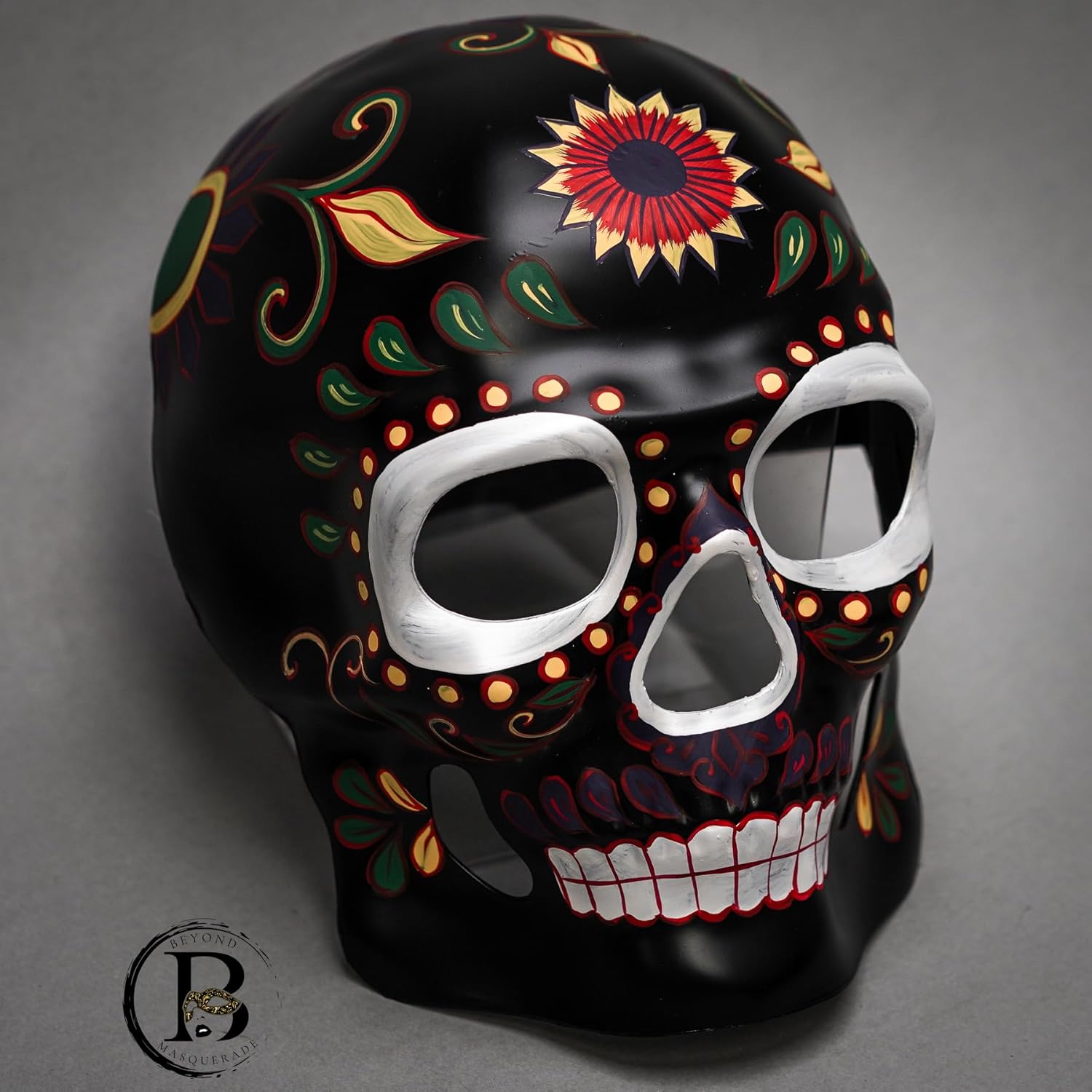 Full Skull Masquerade Mask for Men Day of the Dead Decorations Headpiece Skeleton Costume Mask Cosplay Halloween Mask