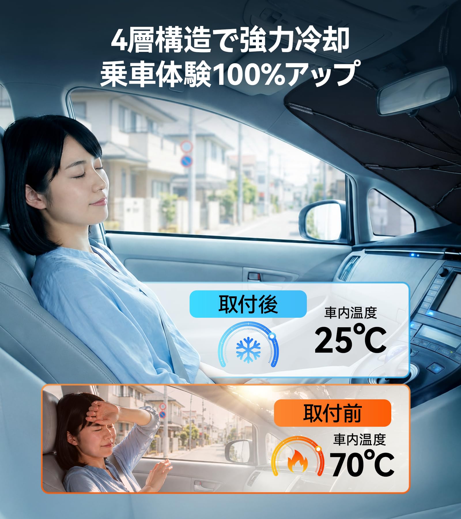 【日本車向け専用設計＆2年間品質保証】WOLFBOX 車用サンシェード フロンa Amazon.co.jp: 【日本車向け専用設計＆2年間まるごと交換保証】WOLFBOX