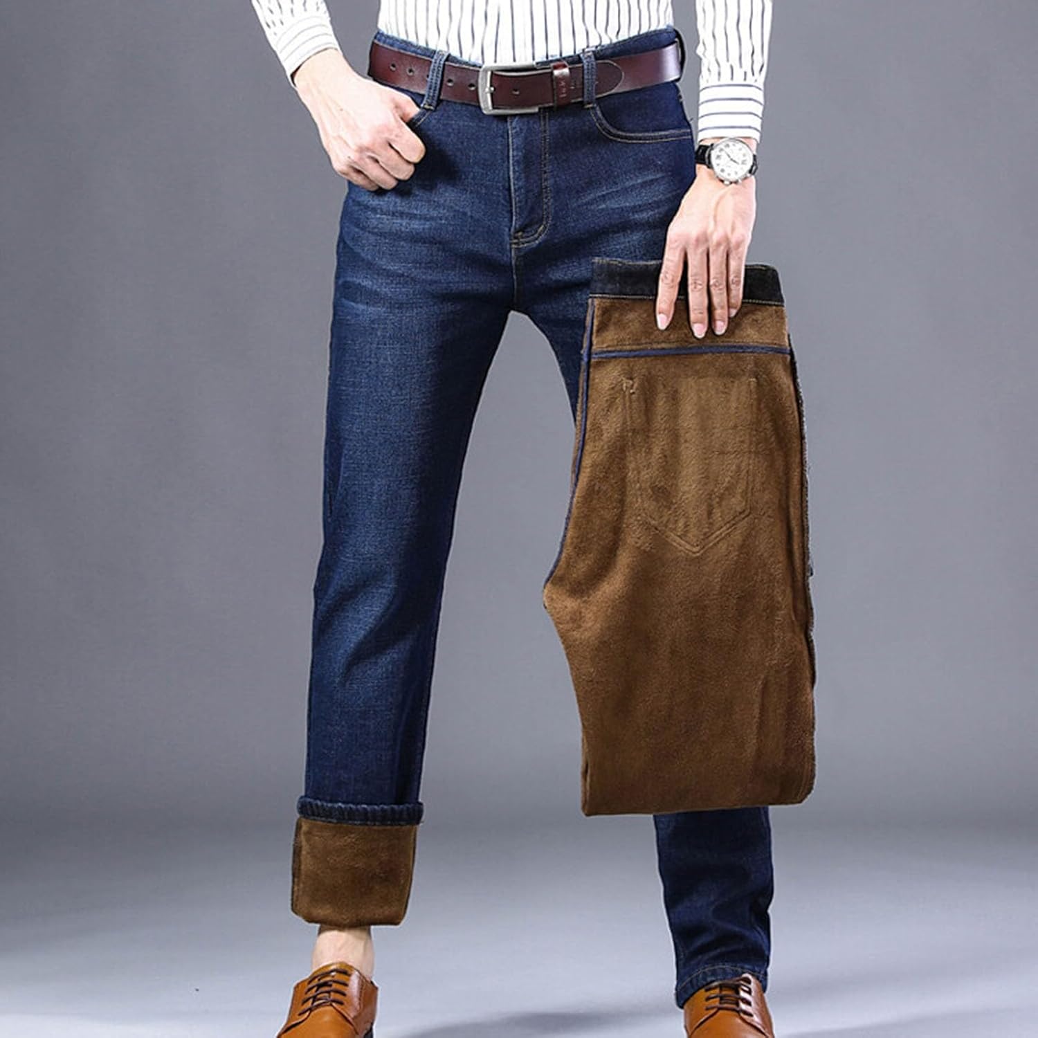 Vaqueros Termicos Para Hombre Pantalones Térmicos Forrados De