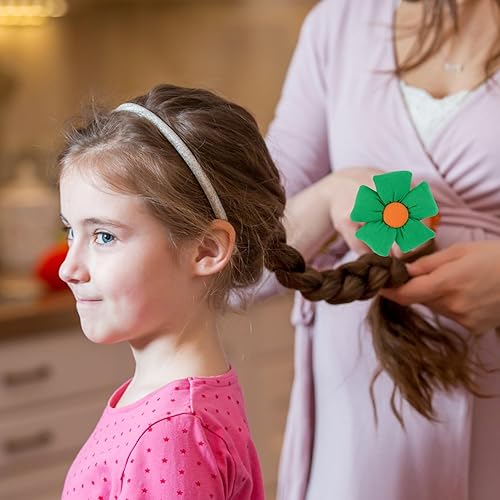 Miniatura 7 de 12 lazos para el cabello Kawaii con flores grandes para niños pequeños, accesorios coloridos para el cabello, elásticos, lazos y bandas en rosa,
