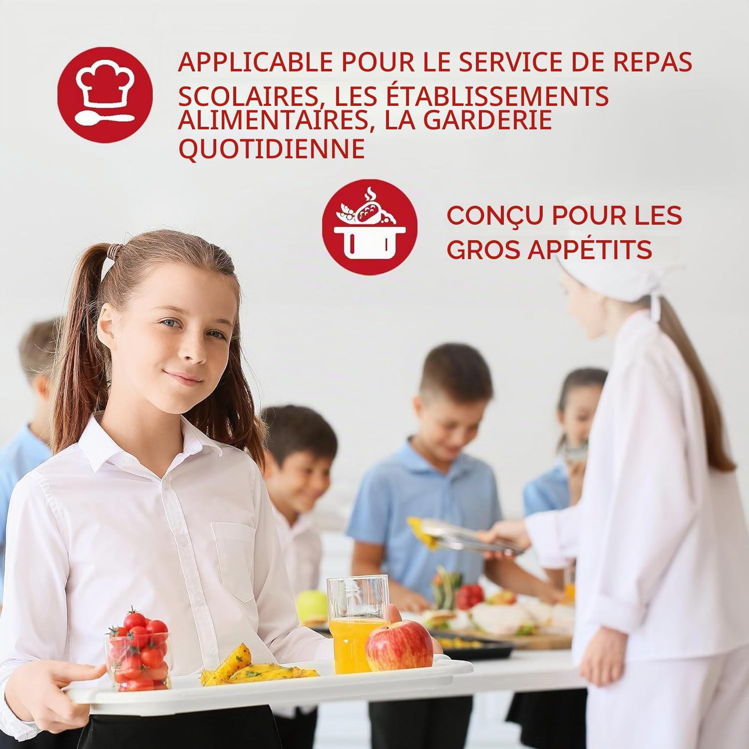 SPARGOS Plateau Repas 5 Compartiments Jetable - 100 Pack Canne à Sucre | 100 plateaux compartimentés 21,6 x 31,5 cm en canne à sucre, compostables, pour cantine, fête et buffet