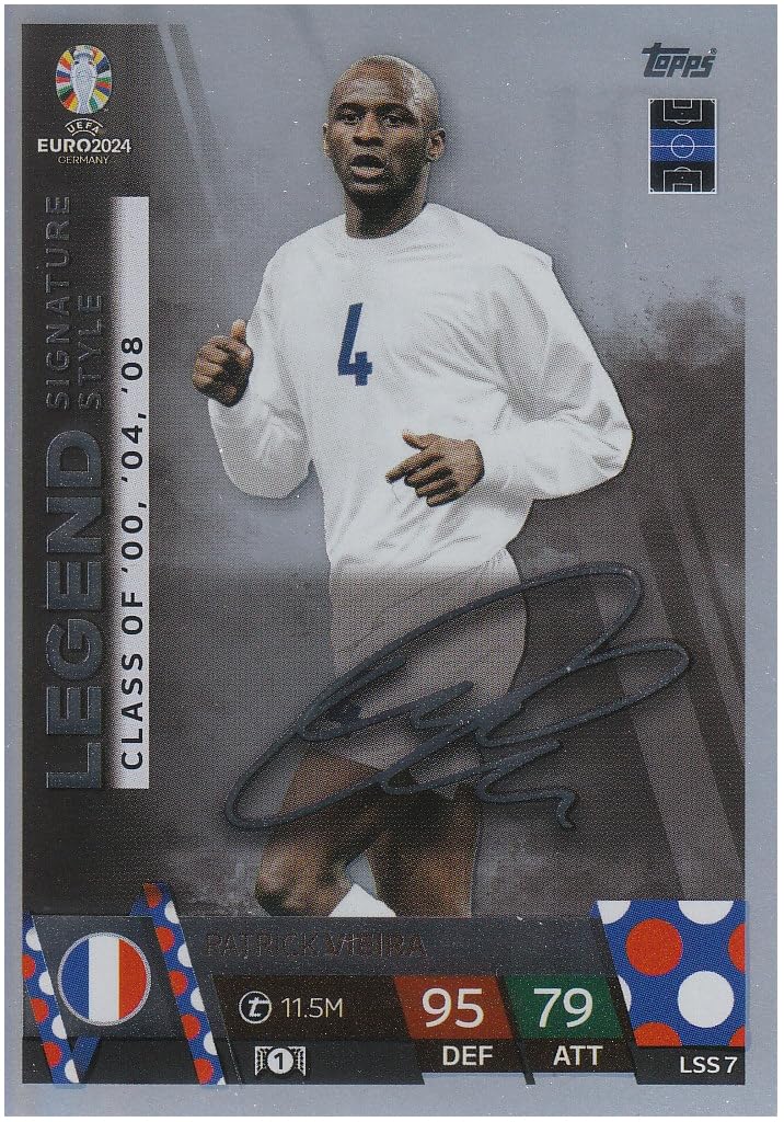 Patrick Vieira Legend Signature Football Trading Card LSS 7