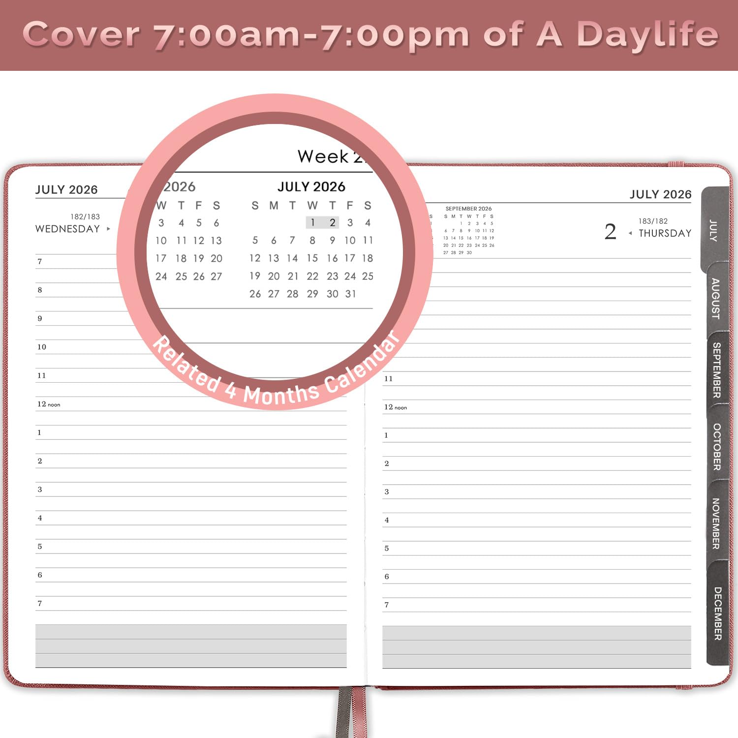 Brepols Saturnus Luxe Dubletta Dagagenda Met Halfuurindeling 2026 Blauw  1 Dag Per Pagina  4 99 6 0bl I106890 T3896206