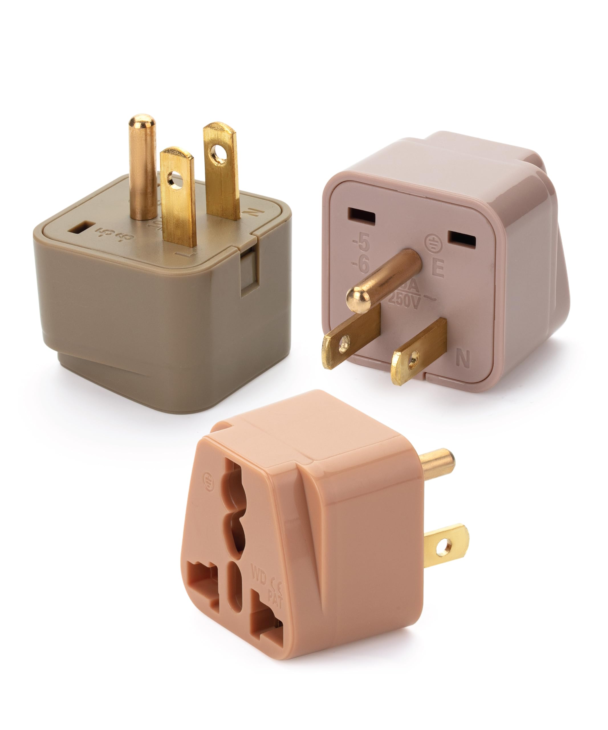bates choice Bates Universal Adapter, 3 Pack, Classic Colors, UK to US Plug Adapter, Universal Plug Adapter Plug, Universal Travel Adapter-picture-32