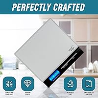 Vista 4 de Smart Weigh Professional USPS Postal Scale with Tempered Glass Platform, Multiple Weighing Modes and Tare Function, Silver Shipping Scale, Platform