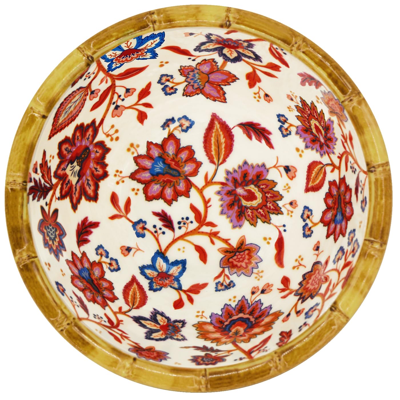 Les Jardins de la Comtesse - Saladier profond en mélamine fleuris Ø 25 cm - Collection Jaipur
