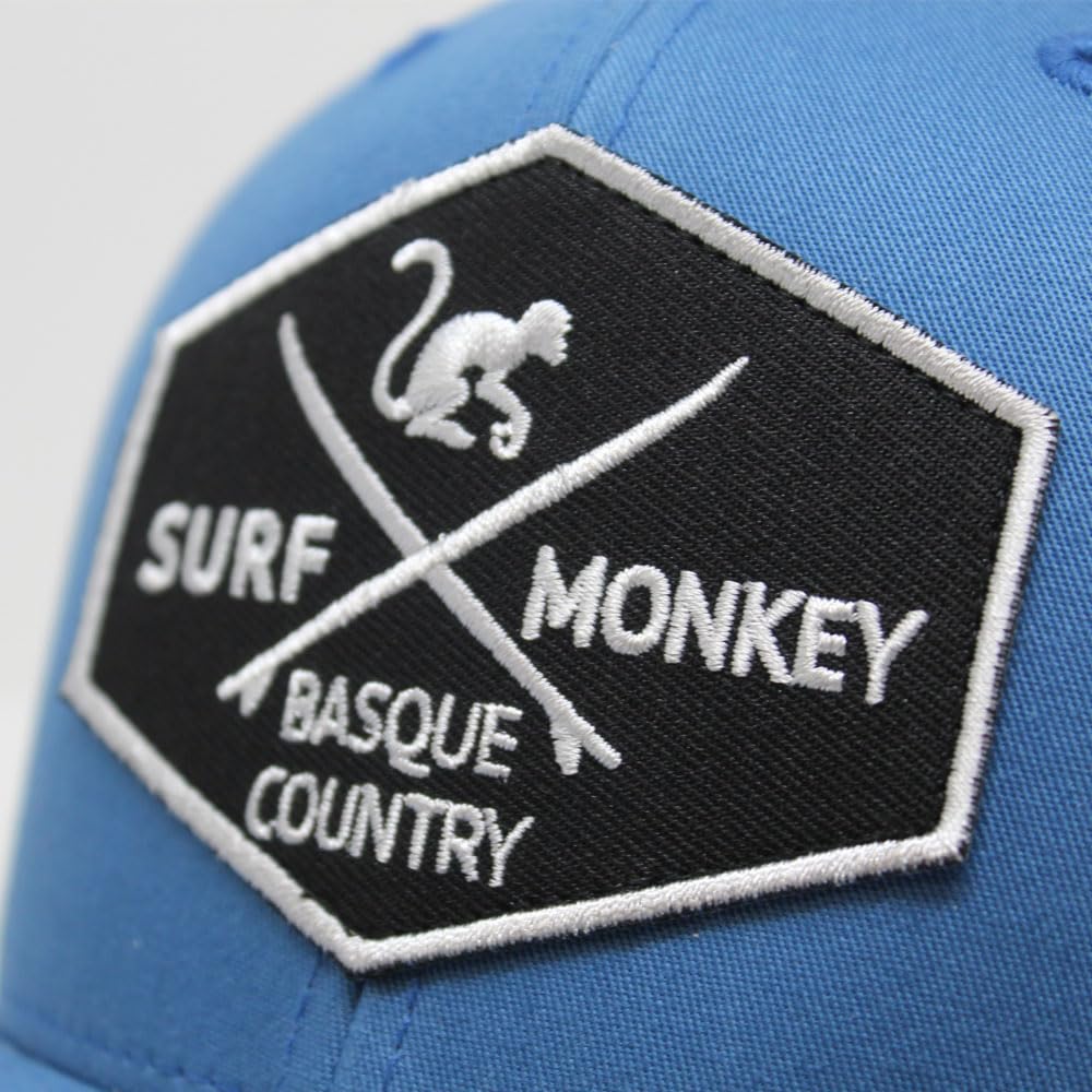 SURF MONKEY Casquette type Trucker 6p - Visière incurvée - Casquette réglable Snapback - Profil bas