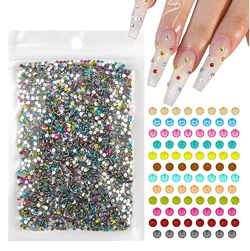 Miniatura 7 de 300 dijes transparentes para uñas de corazón, 3D de tamaño mixto, bonitos corazones de amor, diamantes de imitación de resina plana, diamantes