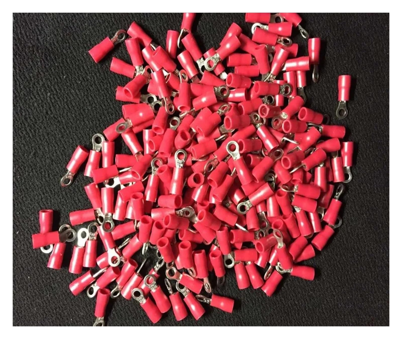UYCUODLUY 1000pcs RV1.25-3#4 bolt Insulated ring Terminal Electrical Crimp Connectors