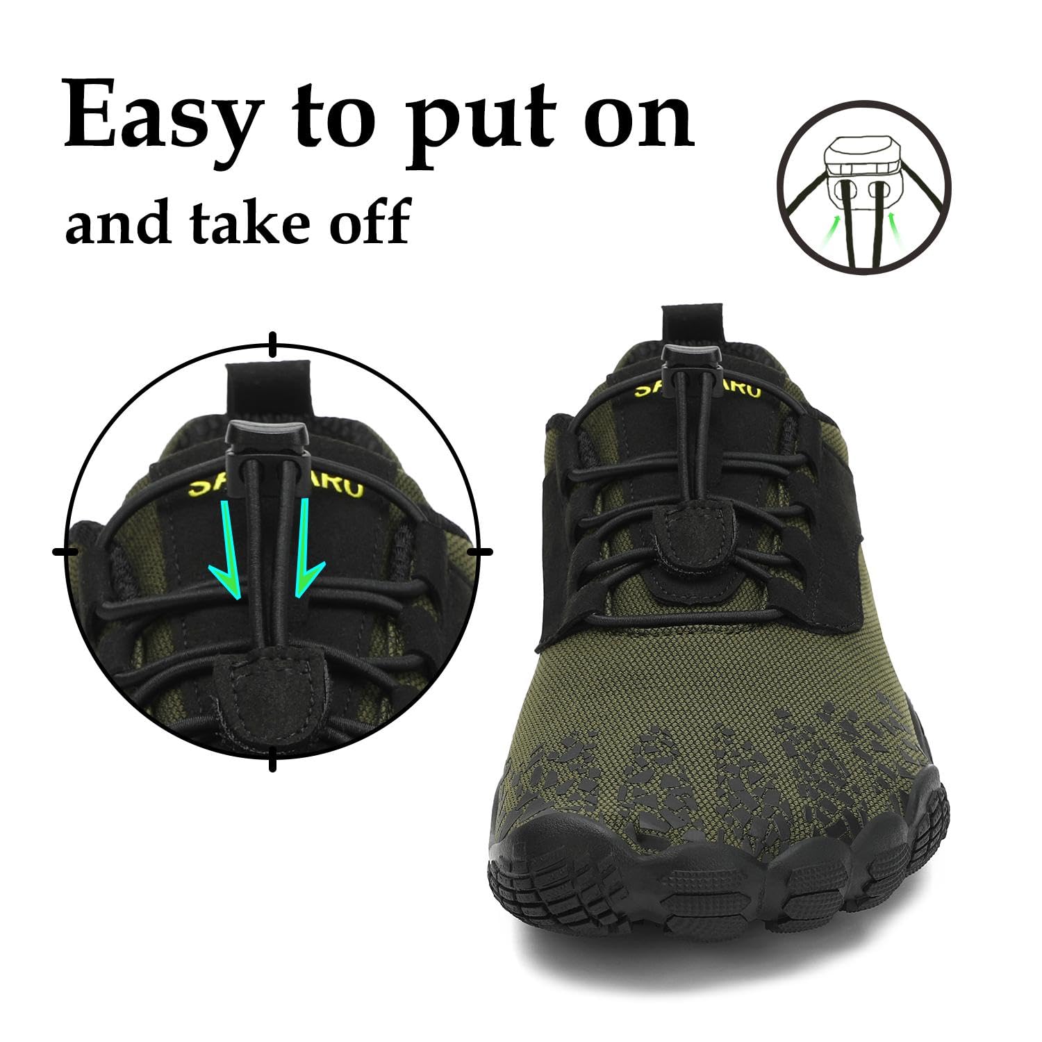 SAGUARO Unisex Barfußschuhe mit Breiter Zehenbox und Zero-Drop Solhe - Weich rutschfest Atmungsaktiv