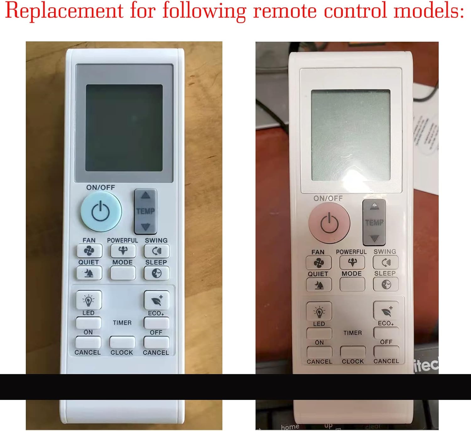 Replacement for DAIKIN Air Conditioner Remote Control FTKB09AXVJU FTKB12AXVJU FTKB18AXVJU FTKB24AXVJU FTKN09AXVJU FTKN12AXVJU FTKN18AXVJU FTKN24AXVJU FTXB09AXVJU FTXB12AXVJU FTXB18AXVJU FTXB24AXVJU