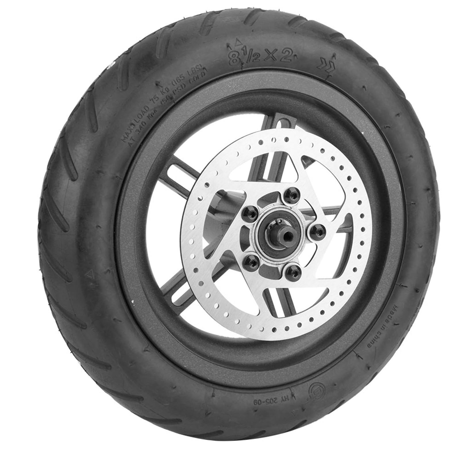 Roue Arrière, Remplacement durable de Roue Solide en Caoutchouc pour Scooter électrique, Skateboard, et Mini Quadricycles