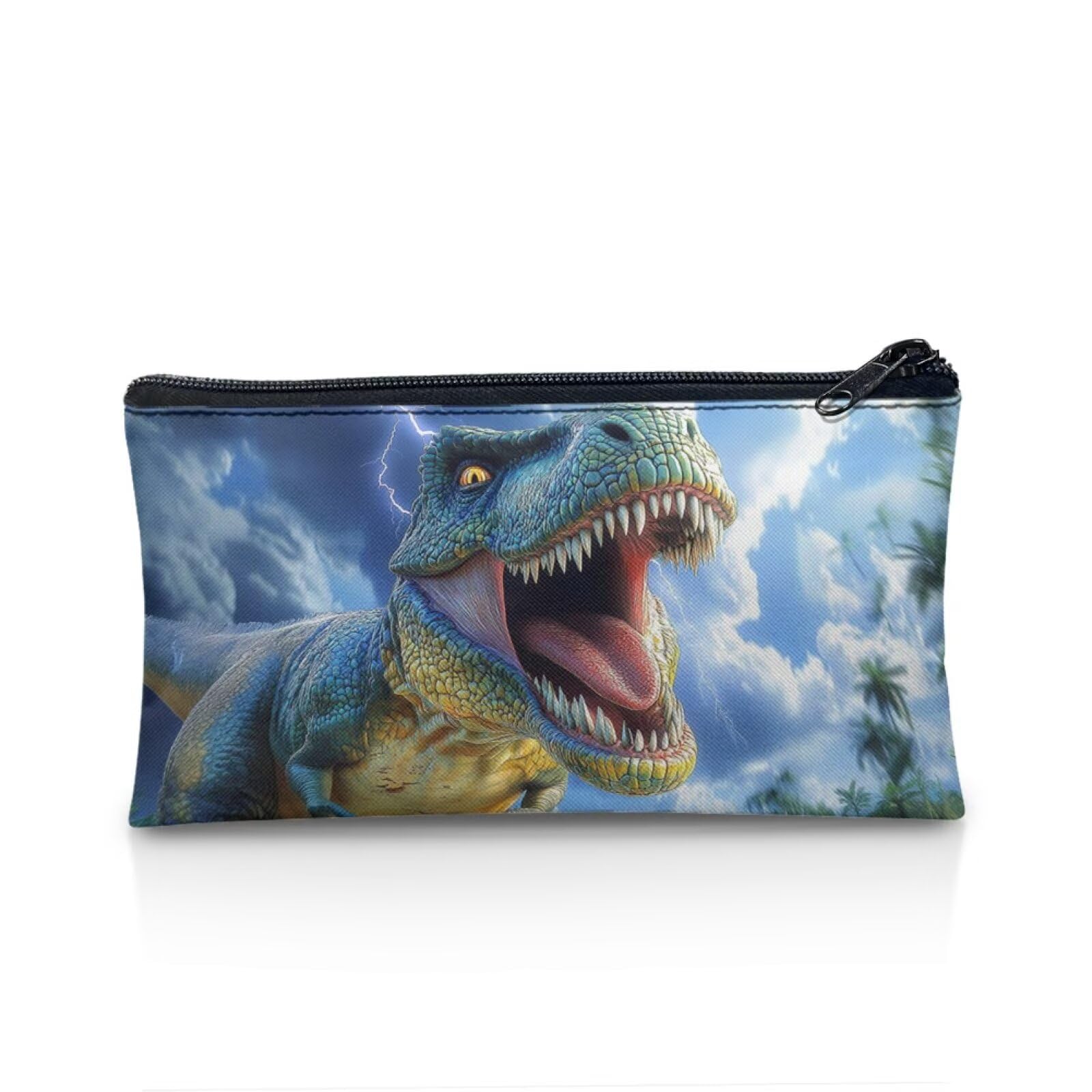 UOIMAG Dinosaur Pencil Cases Boys Secondary School Stationery Supplies Slim Pen Pouch Zipper