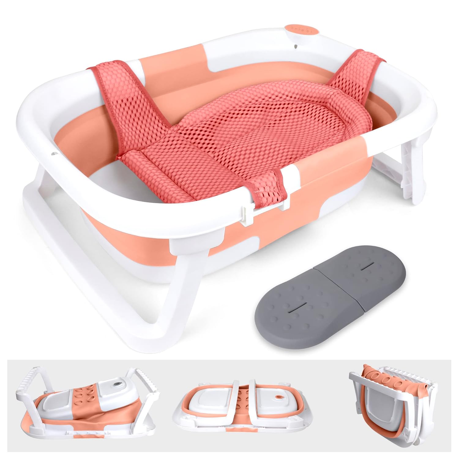 Collapsible Baby Bathtub Bathtub + Baby tub Cushion