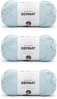 Bernat Softee Cotton Yarn for Crocheting Soft, Dusk Sky, 3-Pack
