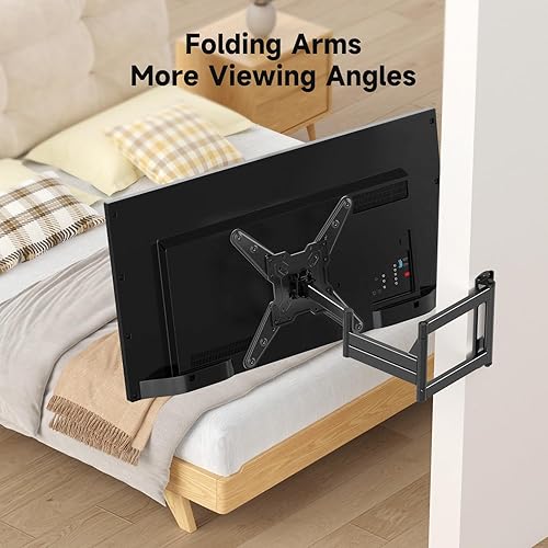 Miniatura 4 de Suptek Soporte de pared para TV de movimiento completo de 40 pulgadas de largo para televisores de 32 a 65 pulgadas, soporte de esquina articulado,