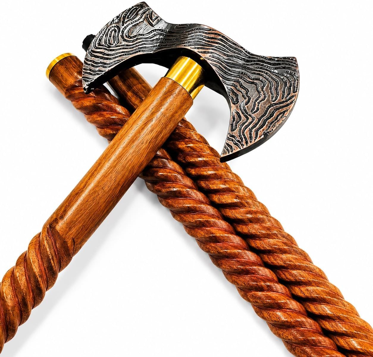 Bastón de madera con mango de latón | Bastón hecho a mano | Bastones decorativos | Bastón para hombre y mujer activo