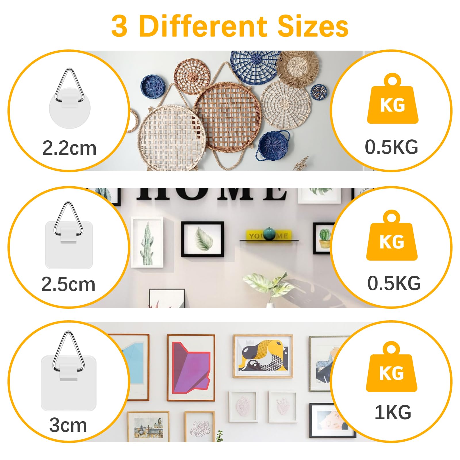 30 Crochets Adhésifs Transparents Sans Perçage - Pour Cadres, Photos, Horloges - Forte Adhérence